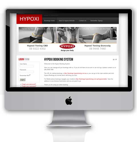 Hypoxi Bookings Website